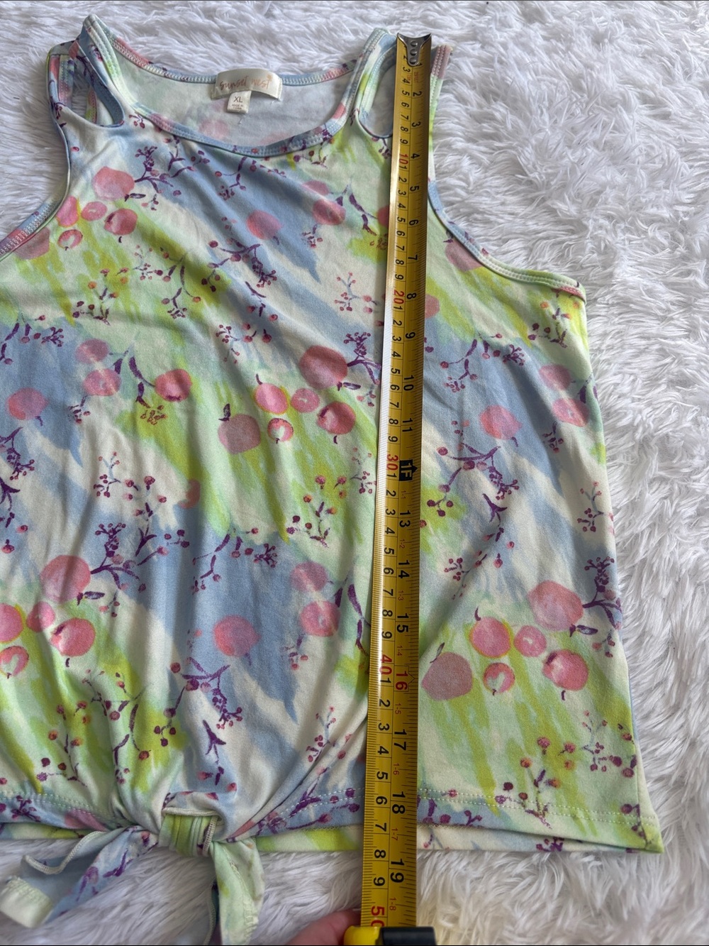 NWOT Sunset West From Stitch Fix Youth Girls Tie Front Keyhole Tank Size XL - Picture 7 of 11